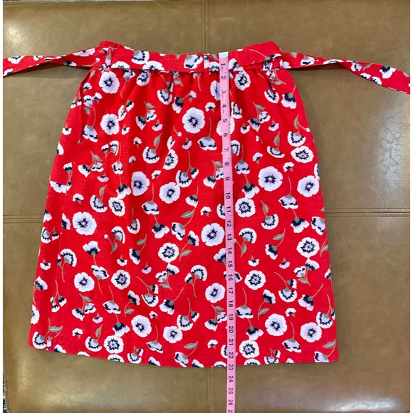 J Crew Red Bow Floral Pencil Skirt XS - Picture 4 of 8